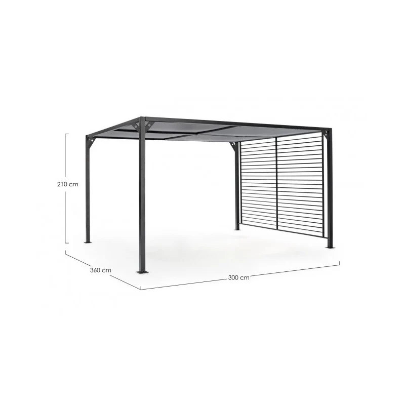 Tonnelle d'extérieur Noah 3x3,6 m Anthracite