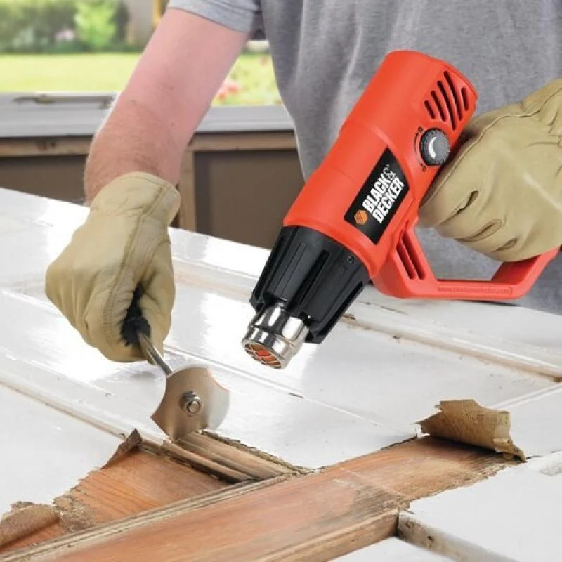 Black & Decker KX2001K pistolet thermique Pistolet à air chaud 500 l/min 600 °C 2000 W Noir, Orange