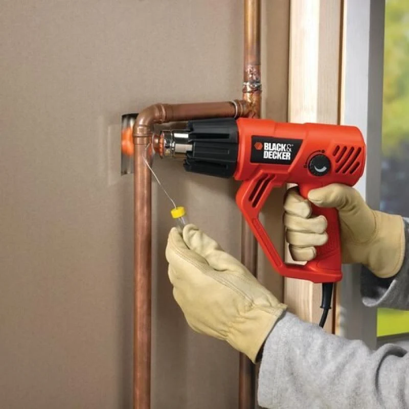 Black & Decker KX2001K pistolet thermique Pistolet à air chaud 500 l/min 600 °C 2000 W Noir, Orange