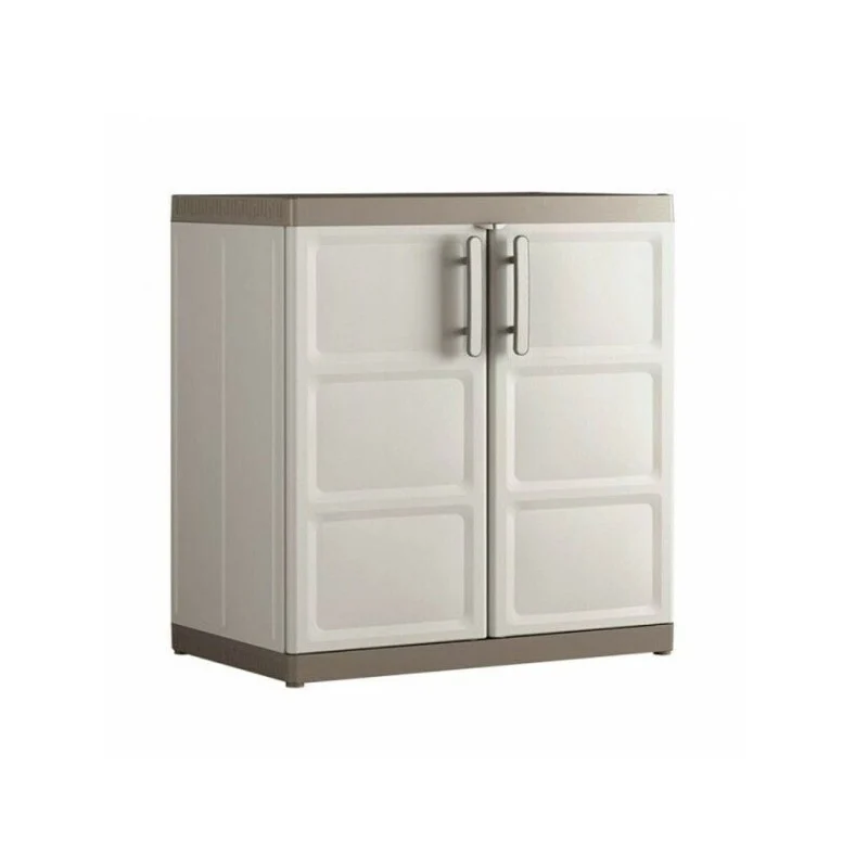 Armoire basse beige sable 89x54x93 cm