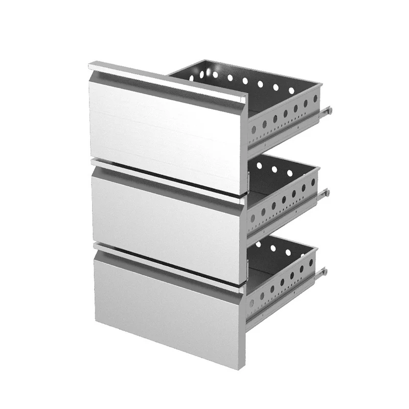 Kit bloc tiroirs (1/3+1/3+1/3) inox x KBR… - Diamond
