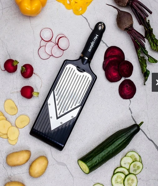 Mandoline en V avec lame à julienne Microplane