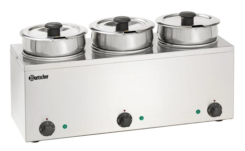 Bain-marie hotpot 3 cuves 3,5 L réglables – Bartscher
