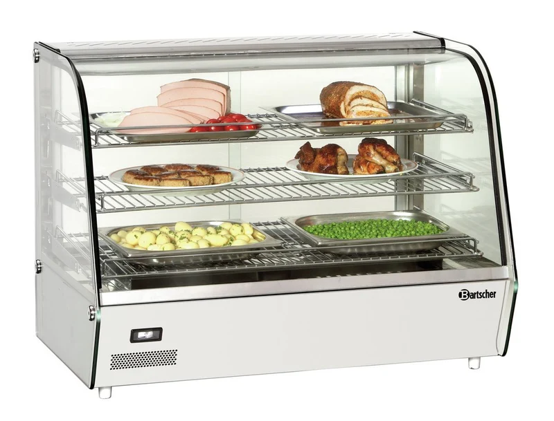 Comptoir chauffant vitré 3 niveaux DeliPlus II 815 mm humidifié – Bartscher