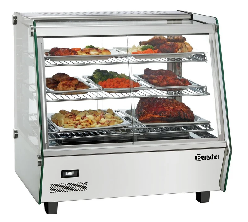 Comptoir chauffant vitré double accès DeliPlus I-D humidifié – Bartscher