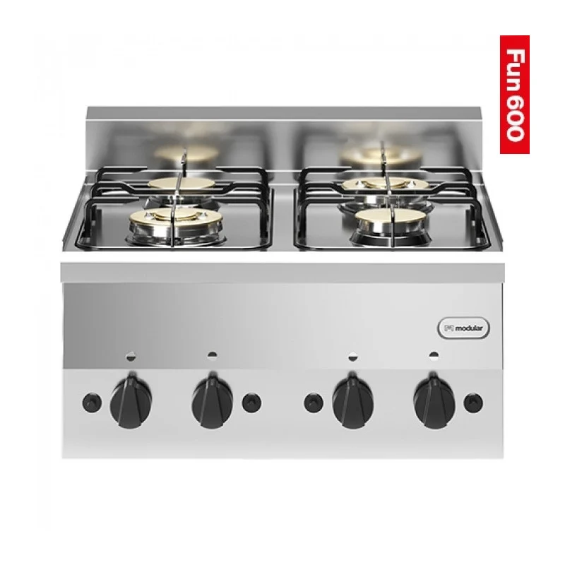 Réchaud 4 zones au gaz - Réf. 318602 - Fourneau gaz sur meuble - MODULAR