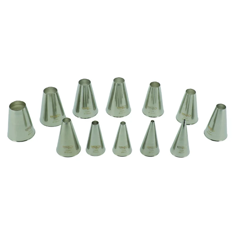 Boite 12 douilles unies inox