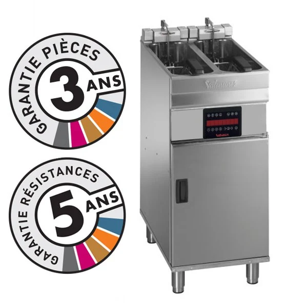 Friteuse électrique sur coffre - 2 x 7-8 litres - Valentine - EVOC2200T