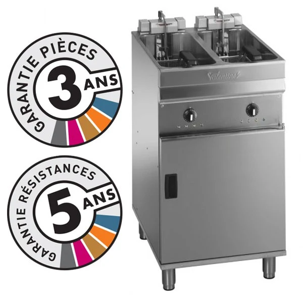 Friteuse électrique sur coffre - 2 x 9-10 litres - Valentine - EVO2525