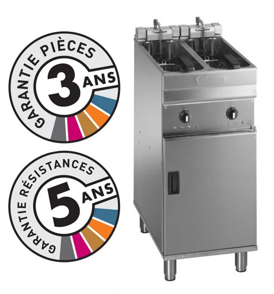 Friteuse électrique sur coffre - 2 x 7-8 litres - Valentine - EVO2200T