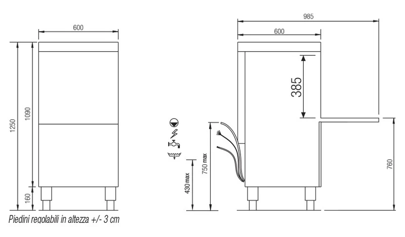 Lave-vaisselle - 15 litres - NEOTECH V1 - Panier 500 x 500 mm - COLGED