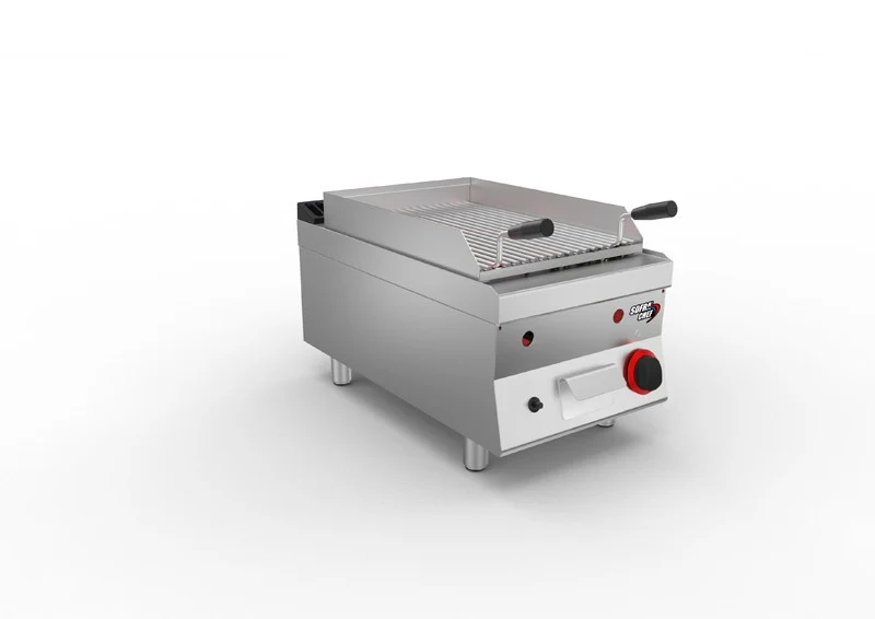 SOFRACHEF - Top grillade pierre de lave gaz - L 400 mm - 7STGPL4G