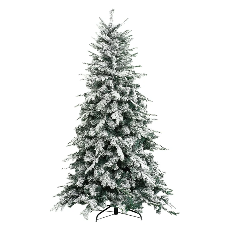 Sapin de Noël enneigé 'Alaska' H.240 Cm - Socle 154 Cm / 2436 Branches
