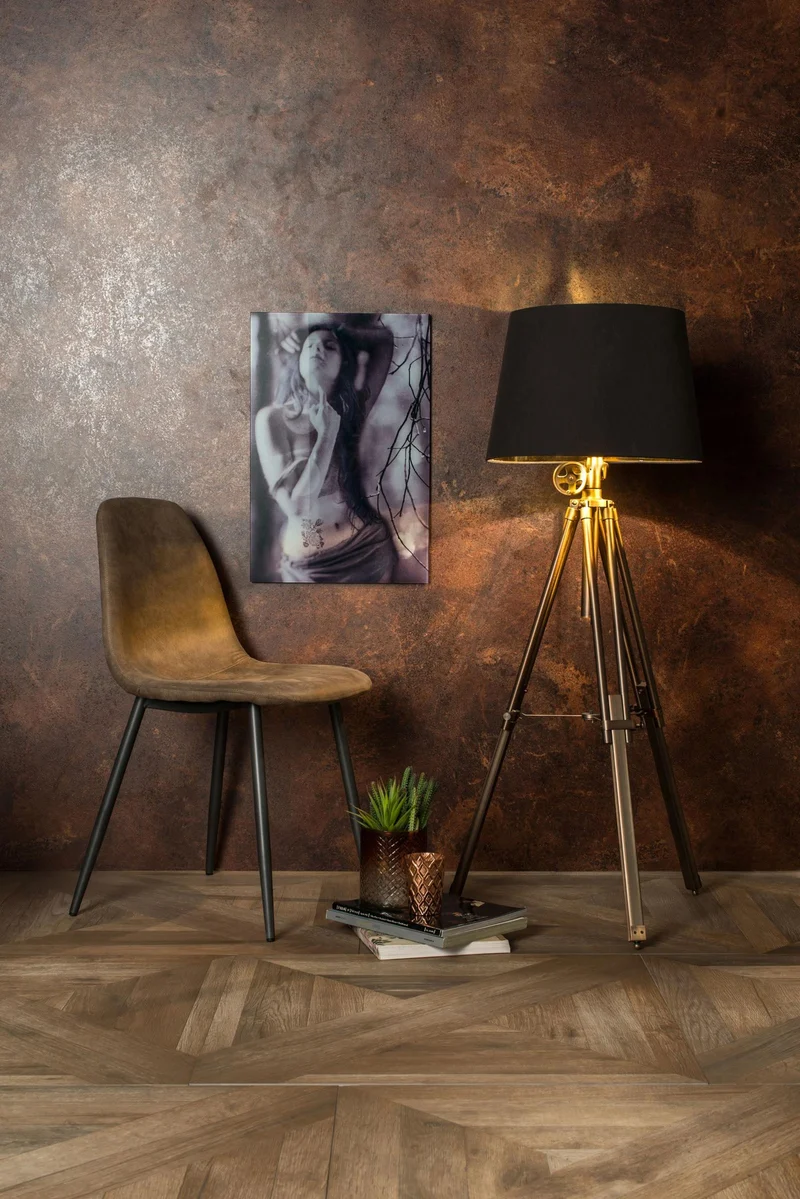 4x Chaise en Simili Cuir 44cm x 50cm H. 84cm