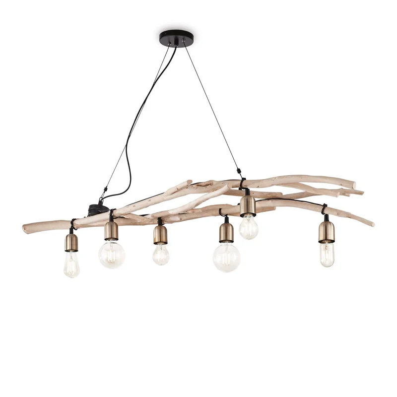 Lampe à suspension en bois flotté L1400xH450-1230xP300mm