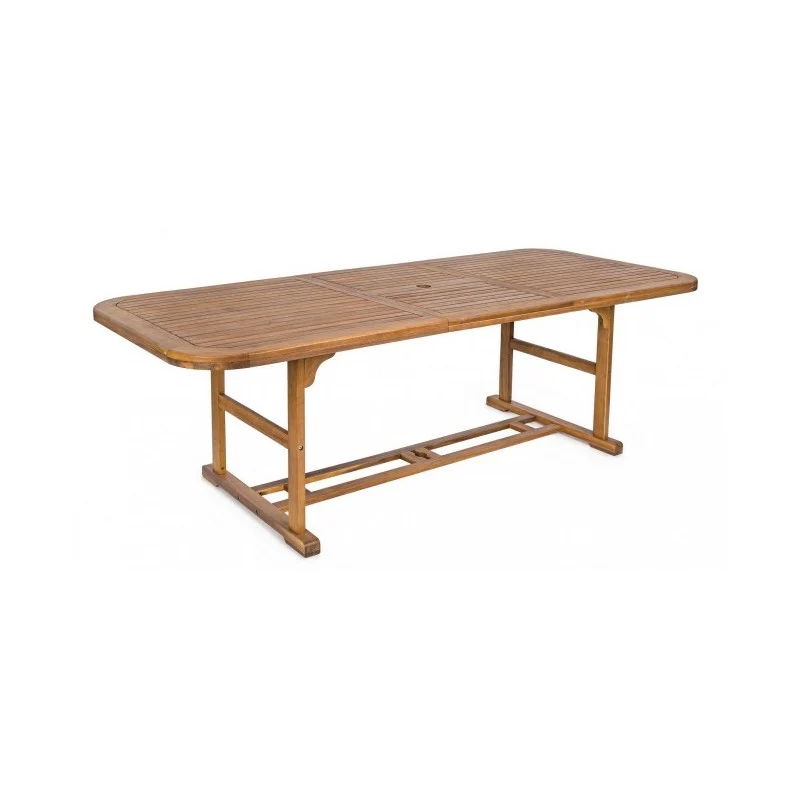 Table d'extérieur extensible Noemi en bois 180-240x100x h 74cm