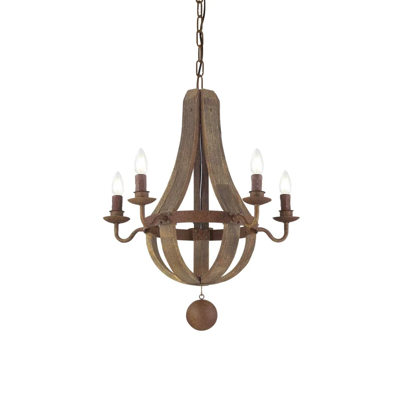 Suspension en bois D 520 x H min 860 - max 2170 mm