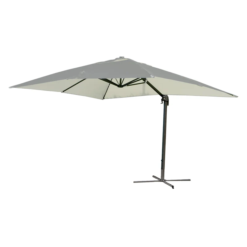 Parasol décentralisé à bras carré 3x4 m - Ecru