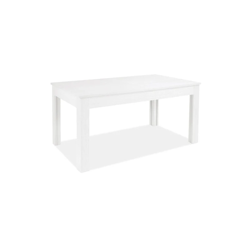 Table extensible en mélaminé frêne blanc 160-320x90 cm