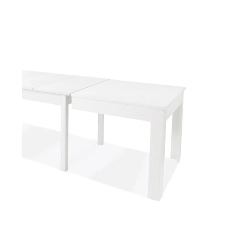 Table extensible en mélaminé frêne blanc 160-320x90 cm