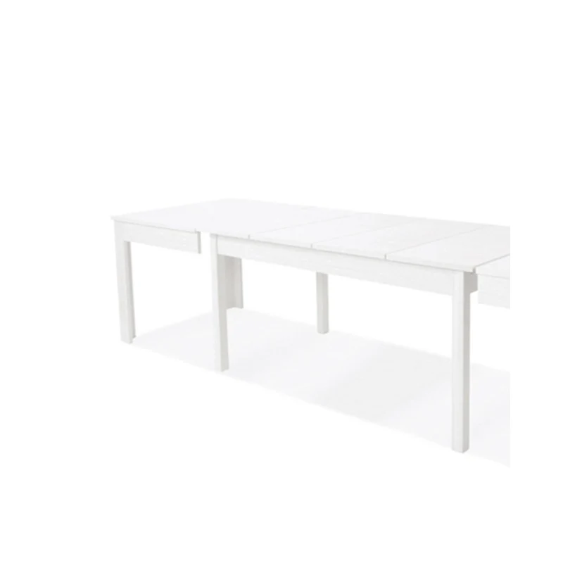Table extensible en mélaminé frêne blanc 160-320x90 cm