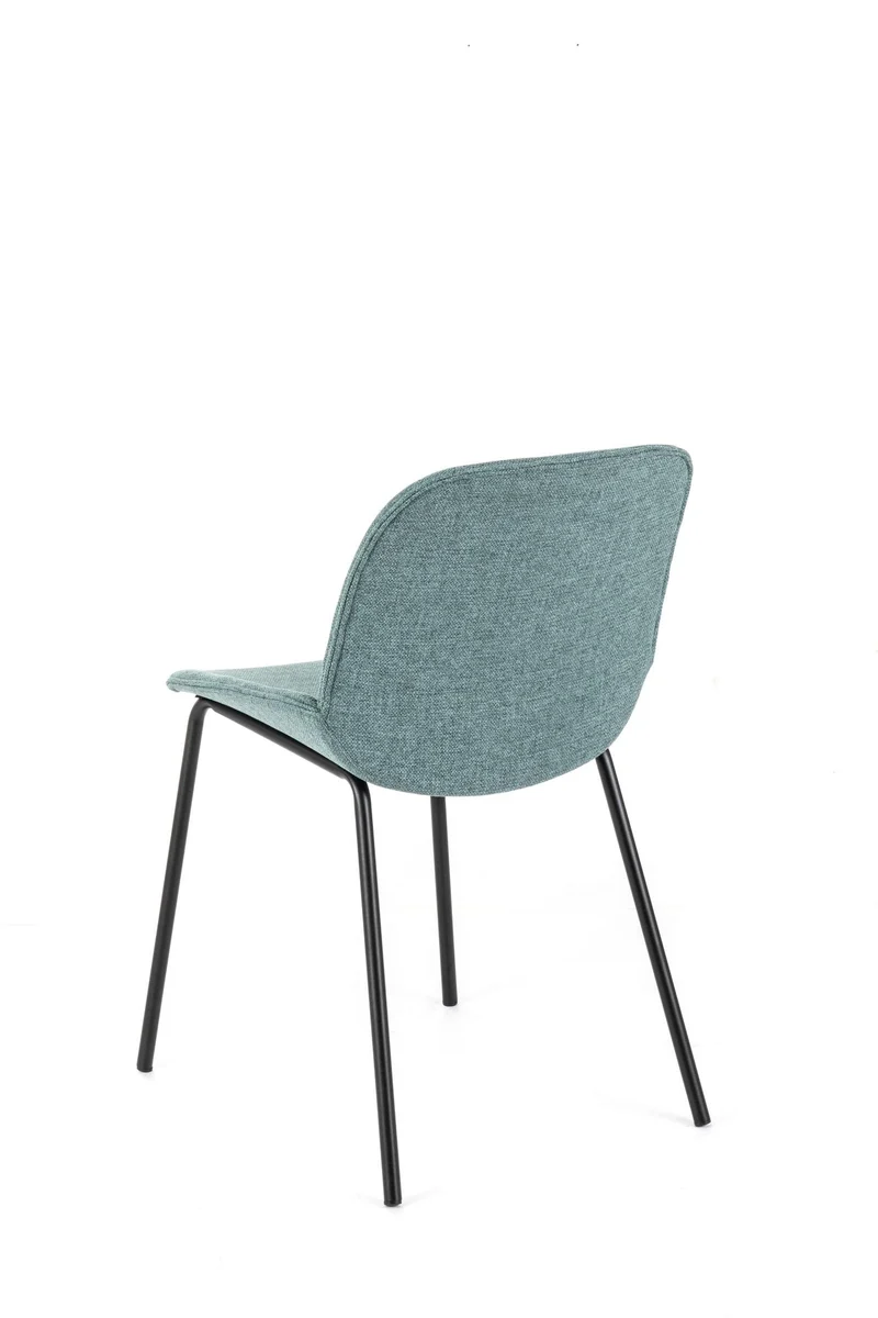 4x Chaise en tissu vert sauge au design moderne 57x46xH80 cm