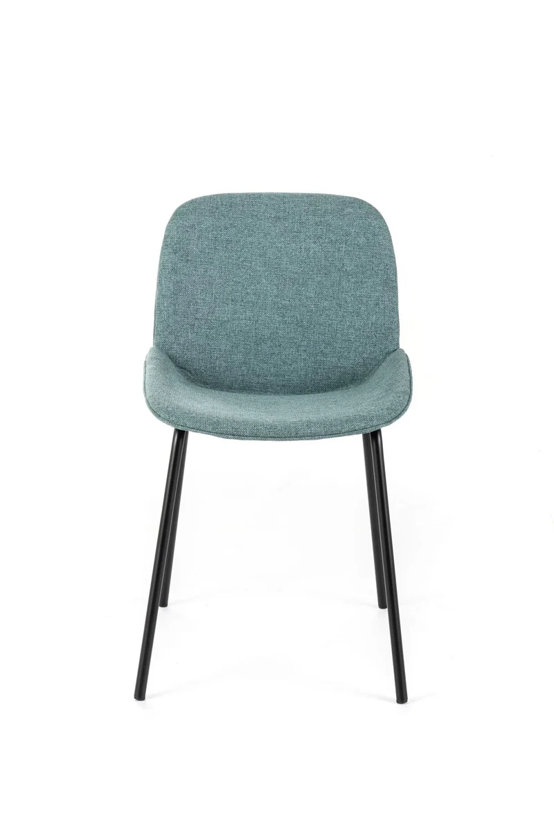 4x Chaise en tissu vert sauge au design moderne 57x46xH80 cm