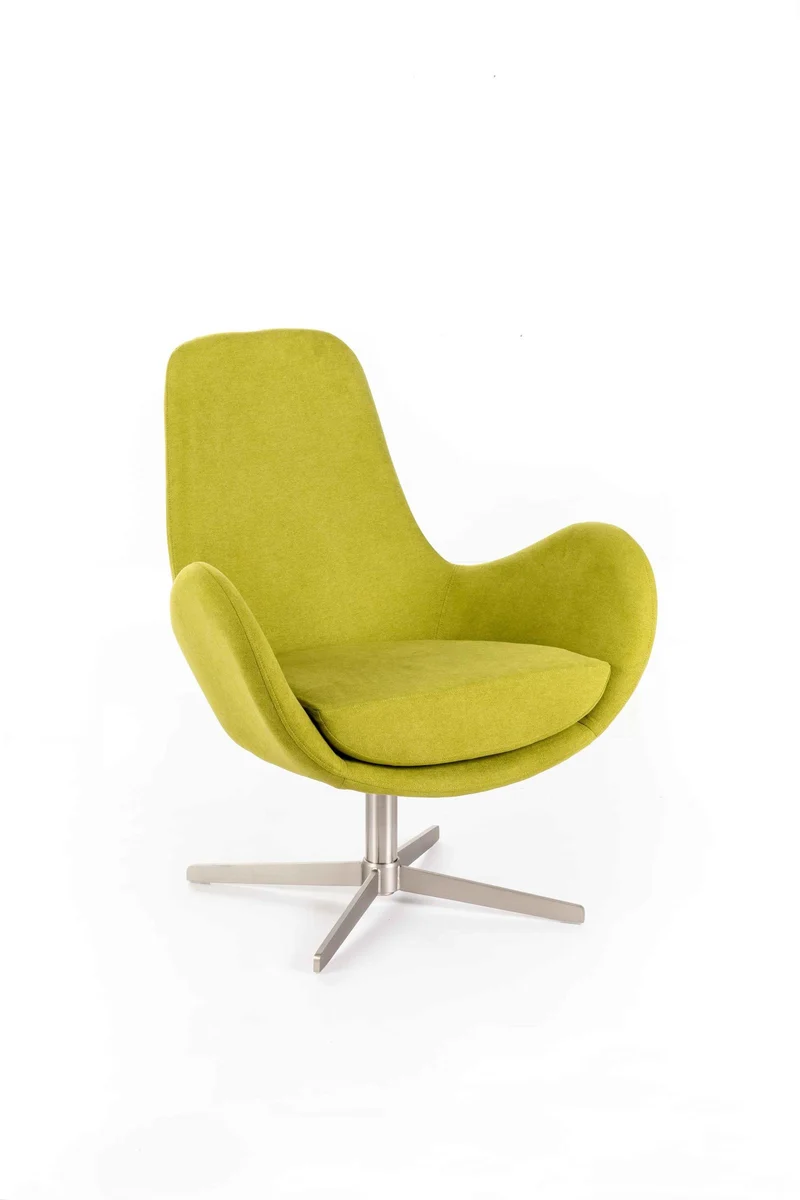 Fauteuil pivotant vert 64 cm x 72 cm H. 42 cm