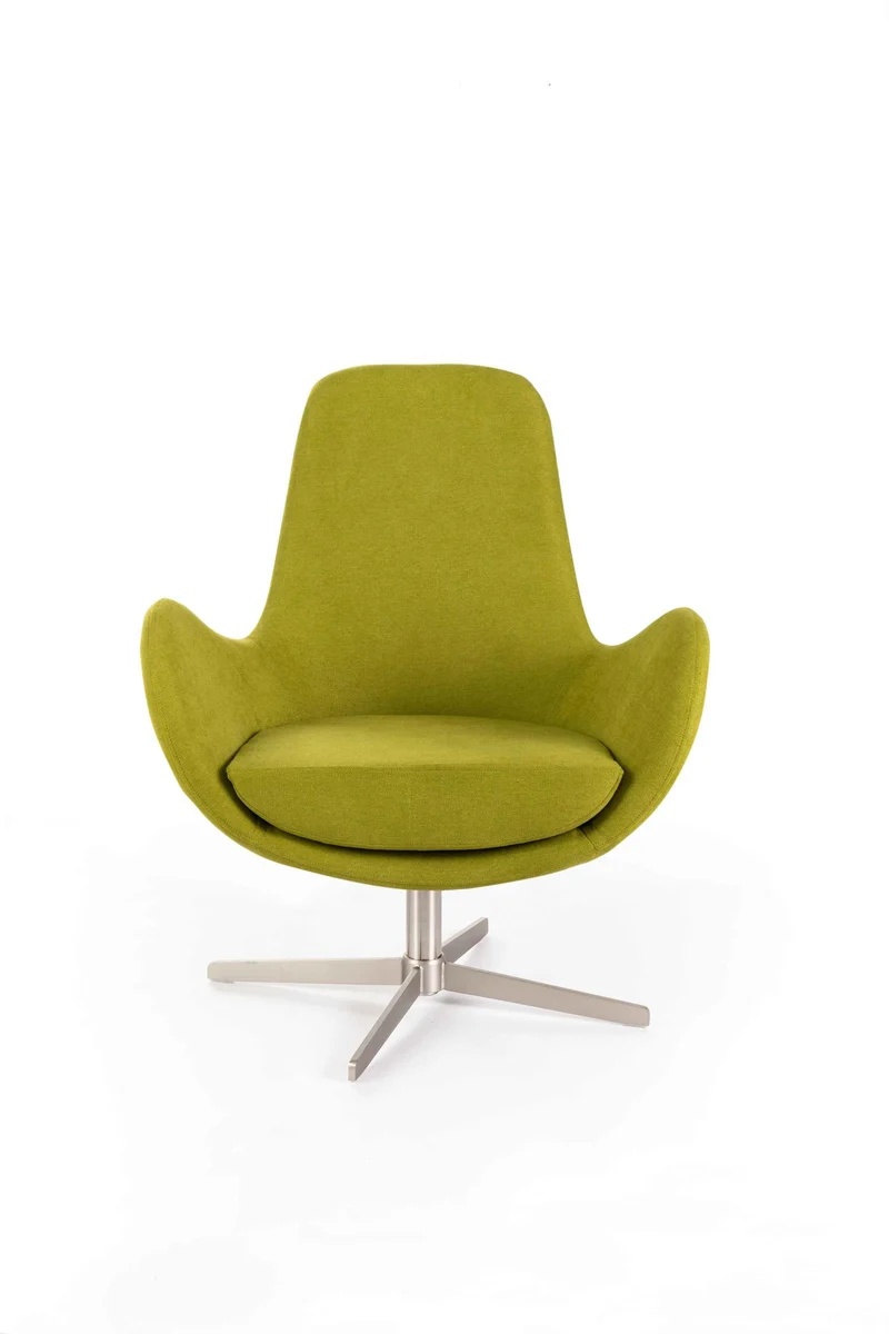 Fauteuil pivotant vert 64 cm x 72 cm H. 42 cm