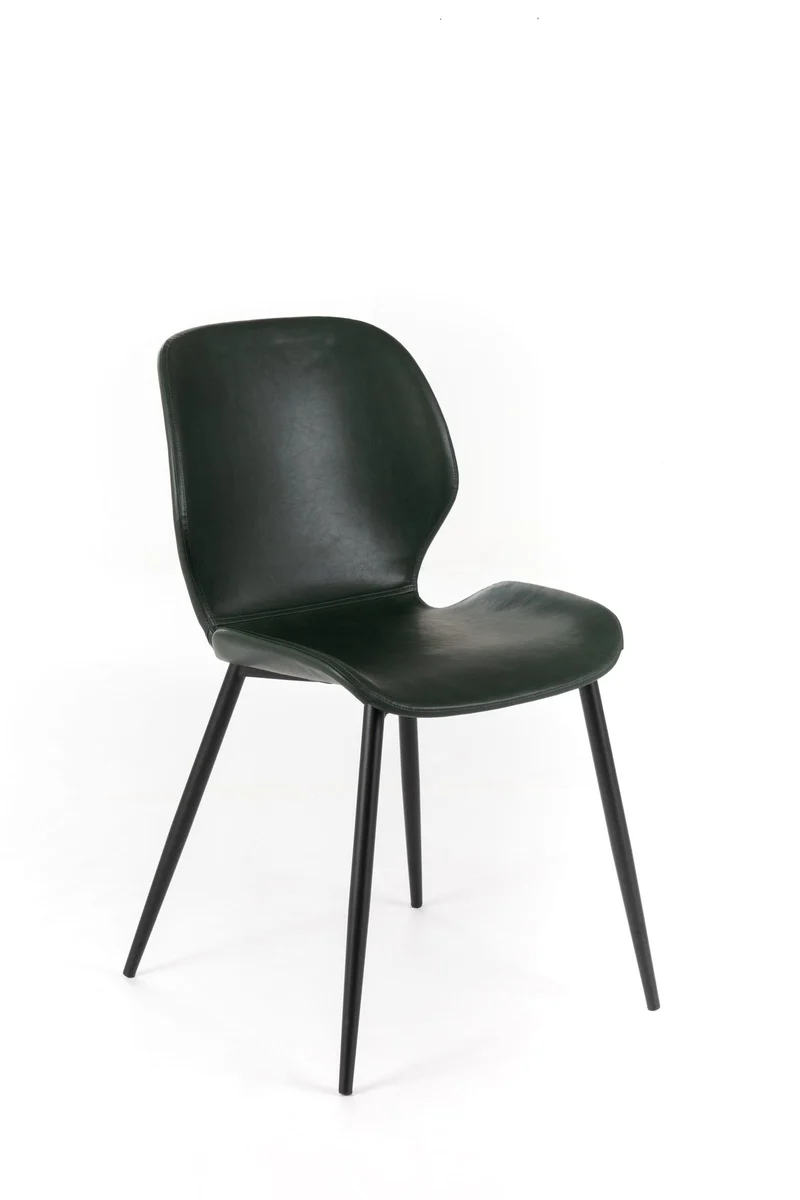 4x Chaise soft-touch Vert Foncé 55cm x 45cm H. 83cm