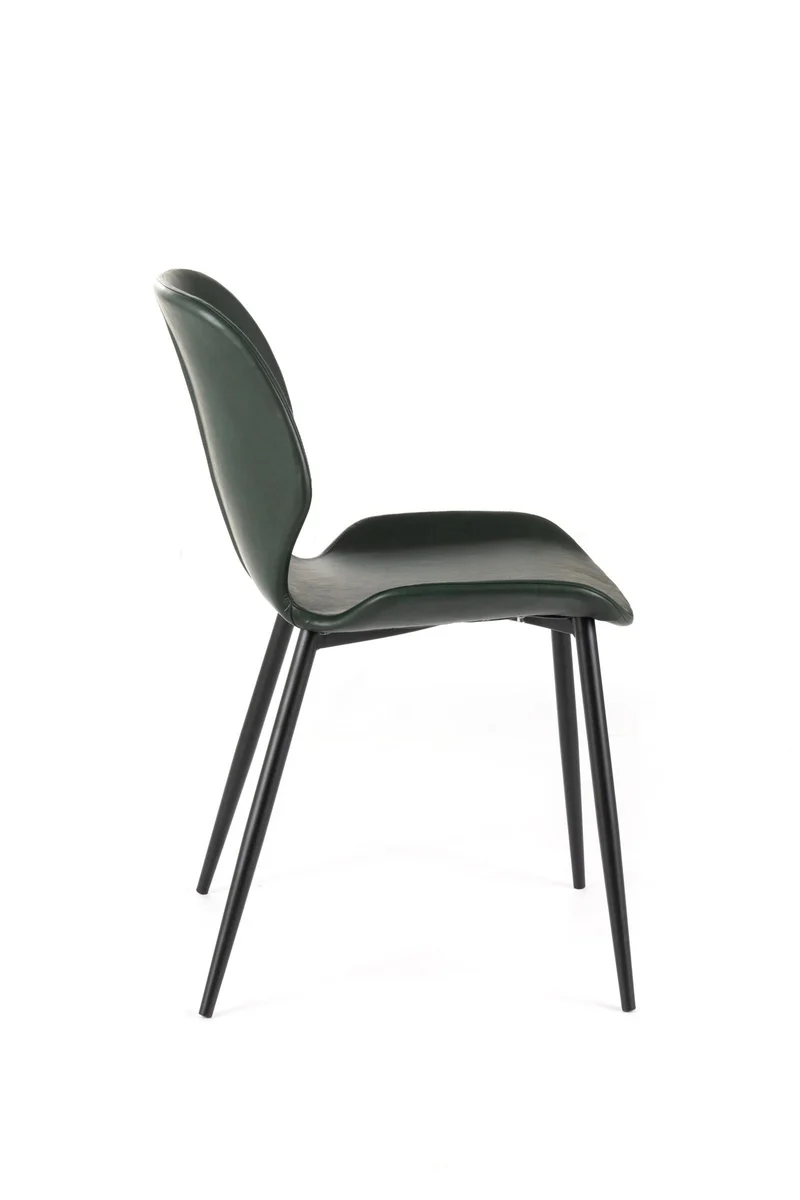 4x Chaise soft-touch Vert Foncé 55cm x 45cm H. 83cm