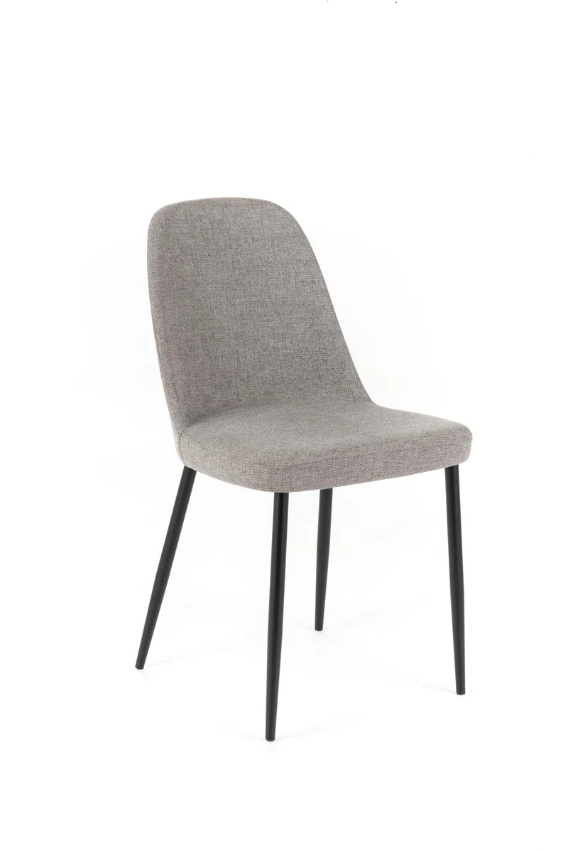 4x Chaise en tissu gris clair 55x46xH.85 cm