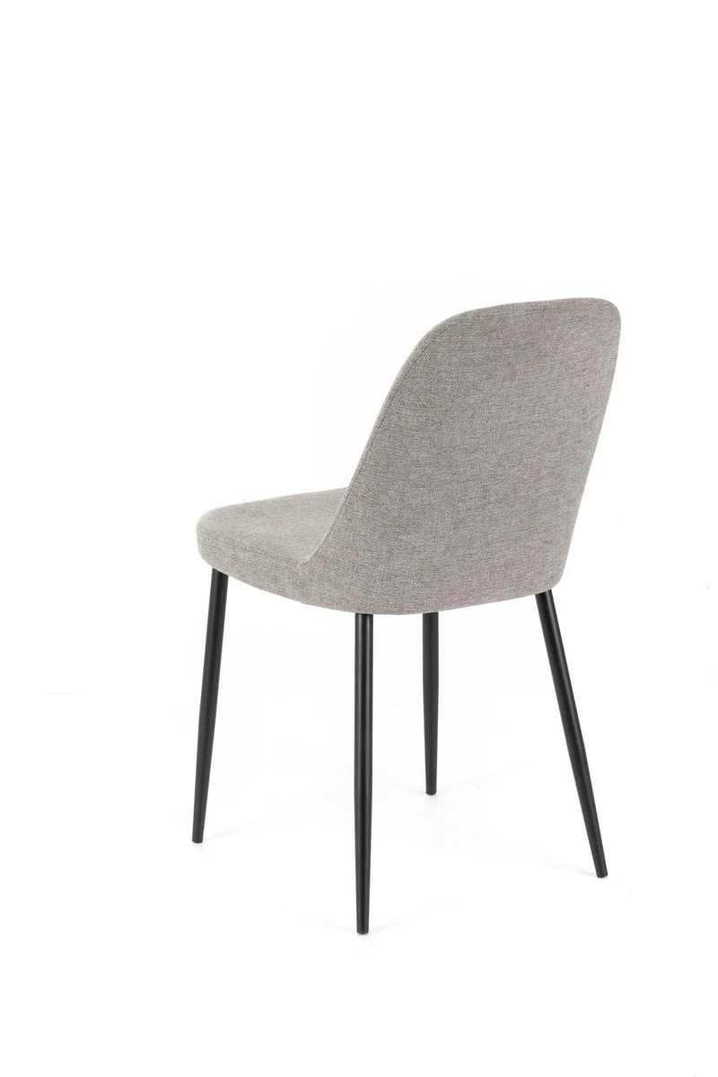 4x Chaise en tissu gris clair 55x46xH.85 cm