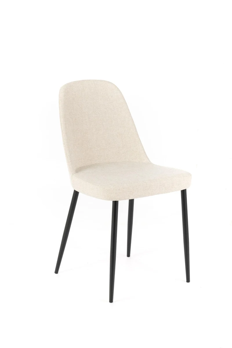 4x Chaise en Tissu Beige 55x46xH.85 cm