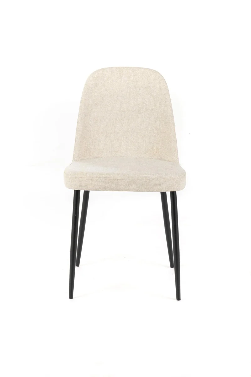 4x Chaise en Tissu Beige 55x46xH.85 cm
