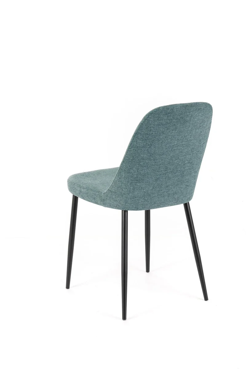 4x Chaise en tissu aigue-marine 55x46xH.85 cm