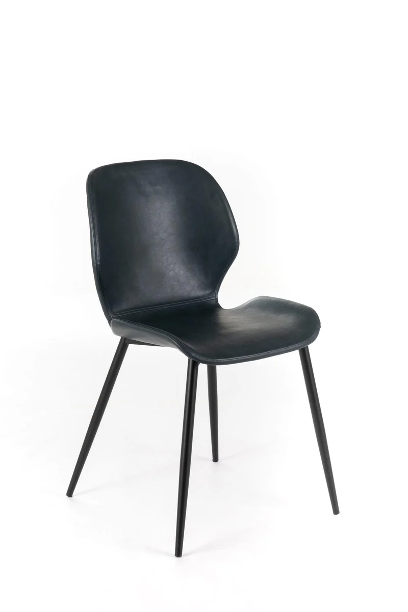 4x Chaise Soft-Touch Noire 55cm x 45cm H. 83cm