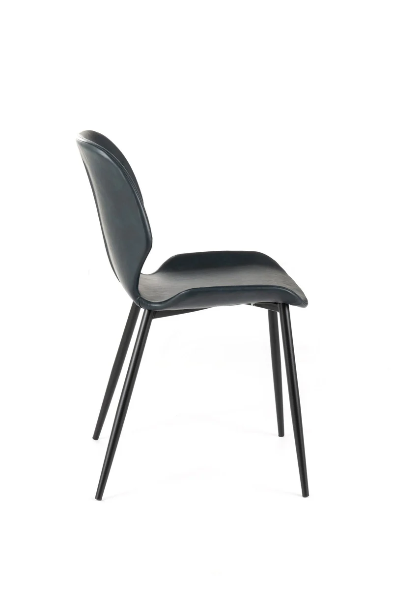 4x Chaise Soft-Touch Noire 55cm x 45cm H. 83cm