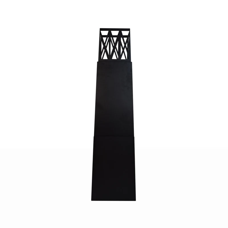 Cheminée de jardin au bioéthanol Vulcano Nero 40x40x145