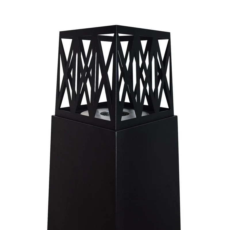 Cheminée de jardin au bioéthanol Vulcano Nero 40x40x145