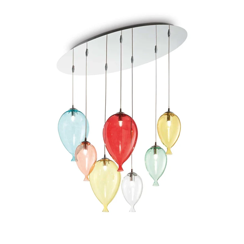 Suspension multicolore L 800 x H min 490 - max 1350 x P 300 mm