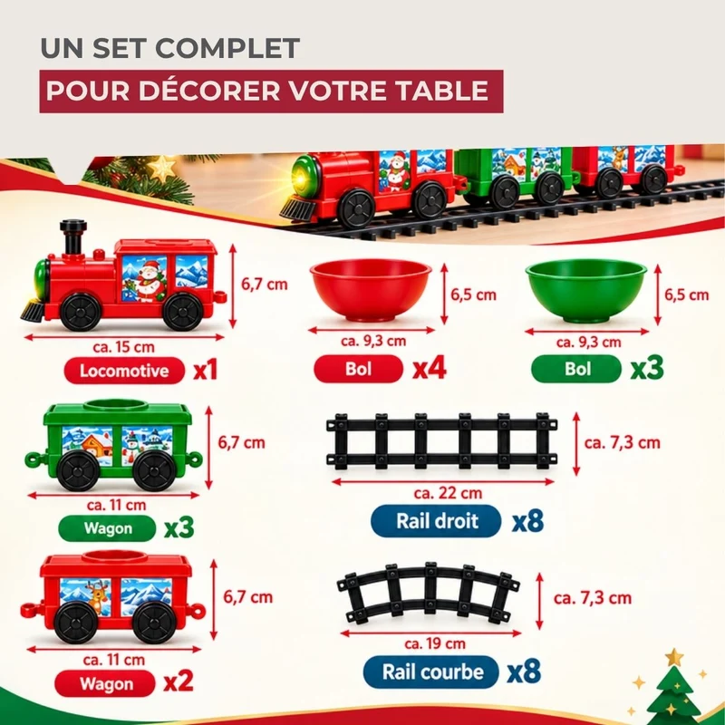 Lot de 1 appareil à fondue avec son petit train de table Fackelmann