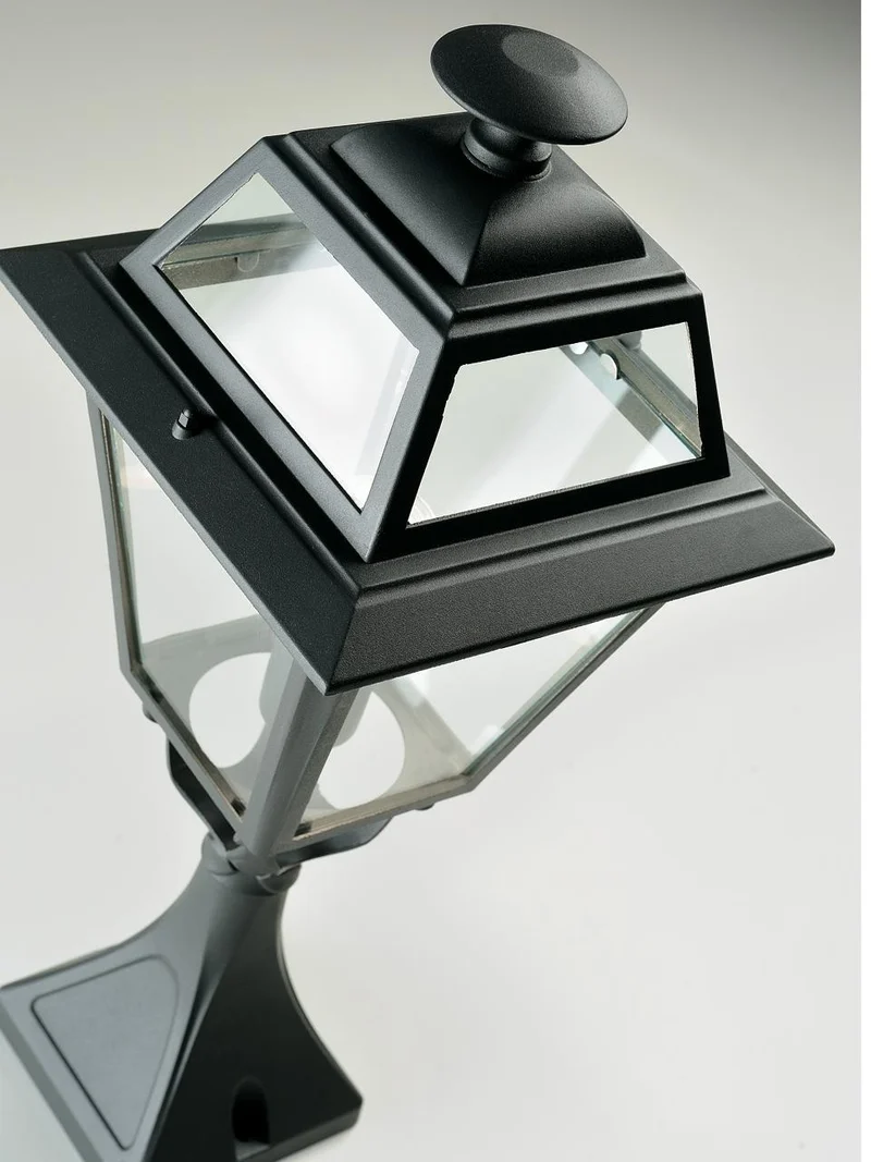 Lampe d'extérieur en aluminium moulé sous pression avec diffuseurs en verre graphite transparent