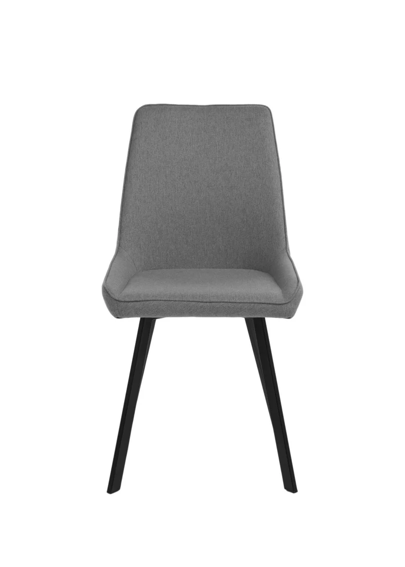 4x Chaise en microfibre gris foncé 48x60x87h cm