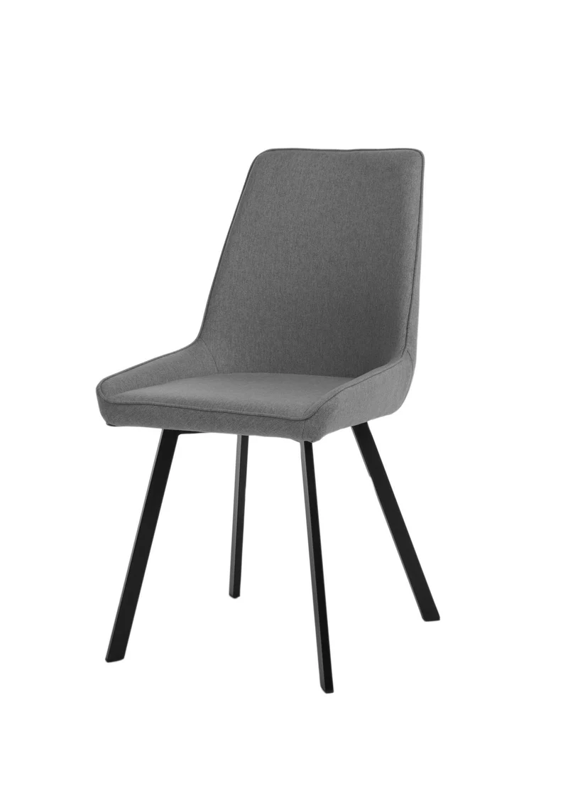 4x Chaise en microfibre gris foncé 48x60x87h cm