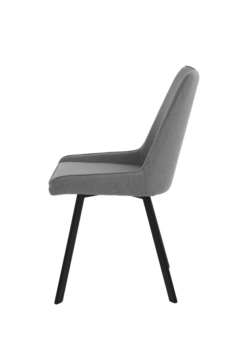 4x Chaise en microfibre gris foncé 48x60x87h cm