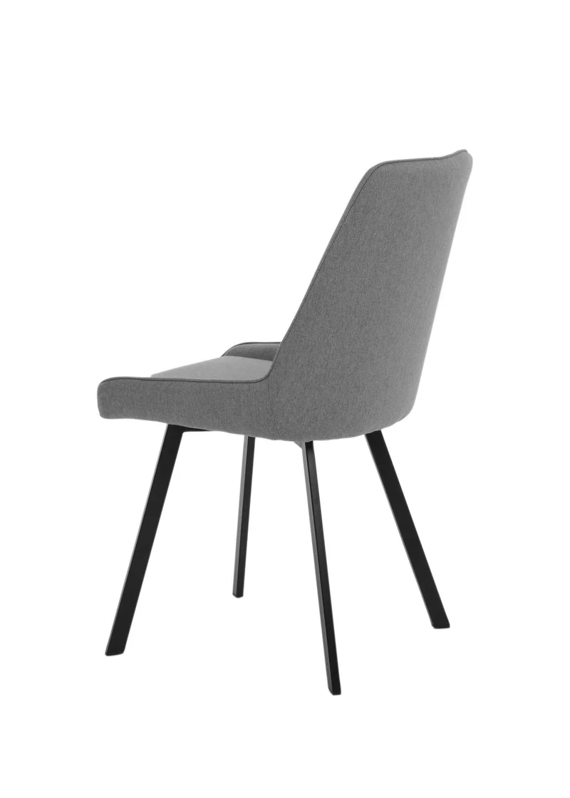 4x Chaise en microfibre gris foncé 48x60x87h cm