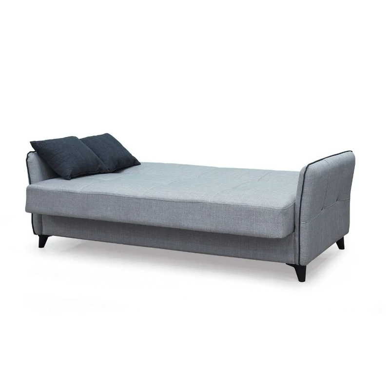 Canapé lit rangement gris clair 210x94x80