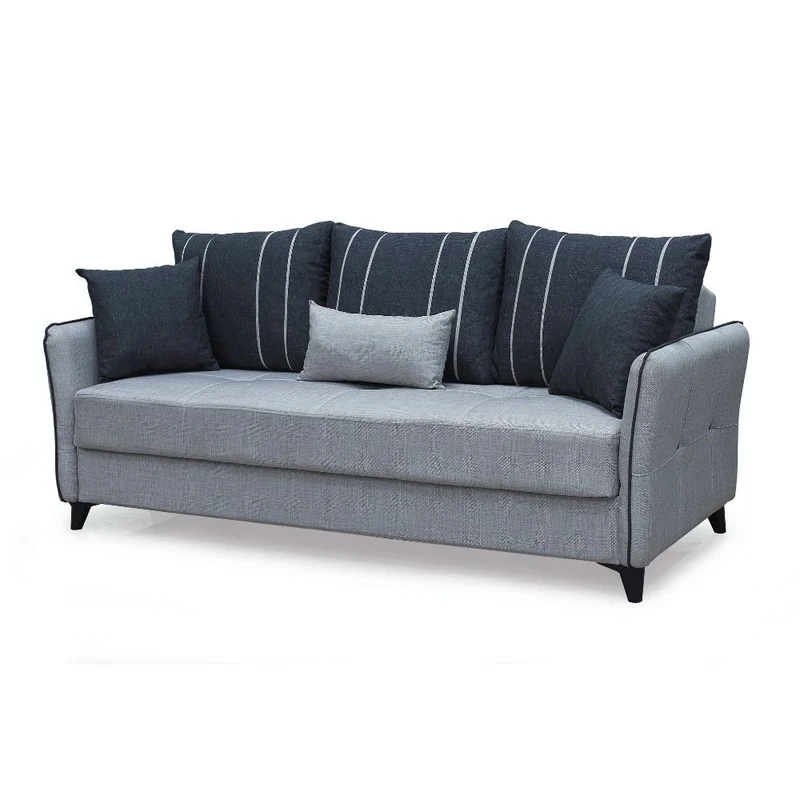 Canapé lit rangement gris clair 210x94x80