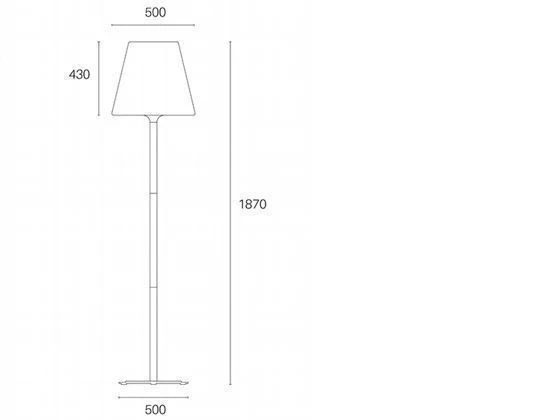 Grand lampadaire E27 ligne lounge aluminium 187 cm h